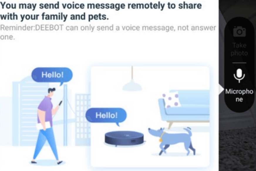 OZMO T8 AIVI Description of the voice function